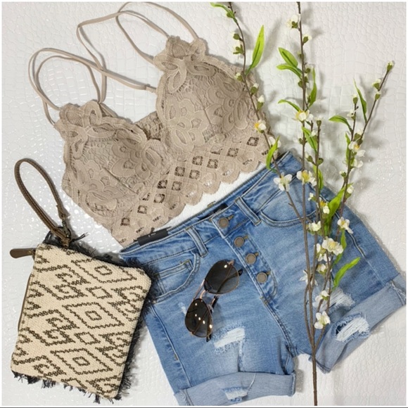 Infinity Raine Other - LAST ONE! Champagne Lace Padded Bralette